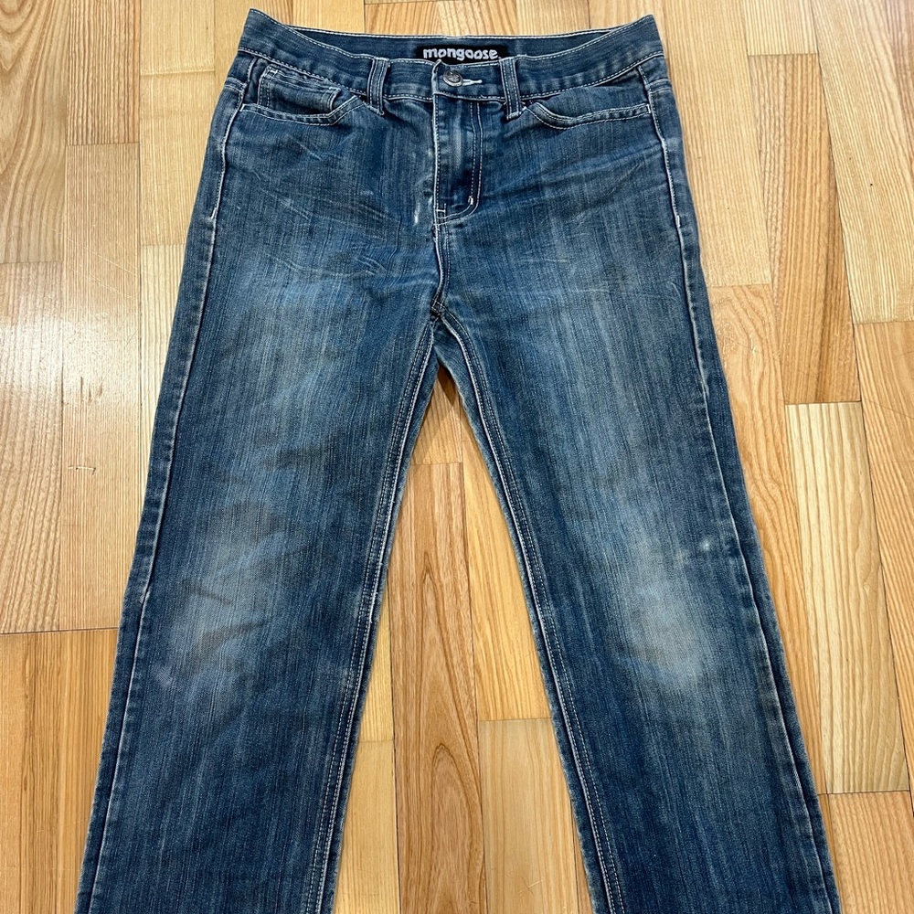 Mongoose women’s low rise y2k Straight Fit Denim Jeans